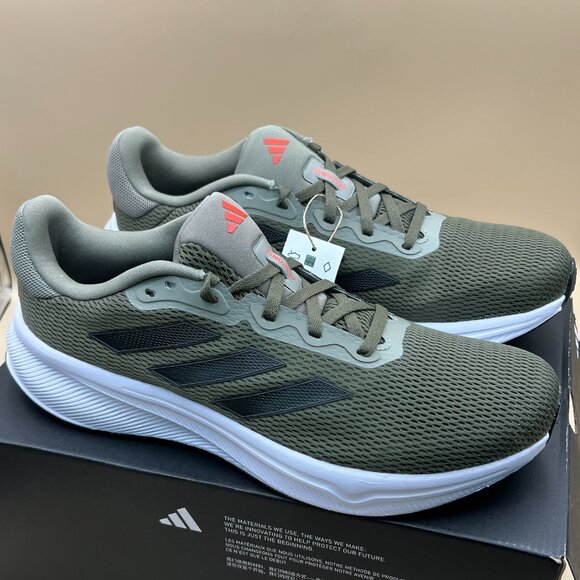 Adidas Response Running Shoes Men's Size 10.5 & 8.5 Olive Strata - Picture 4 of 15